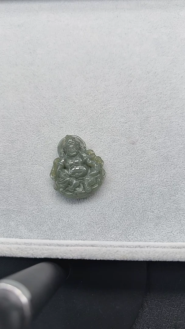 和田玉未镶嵌吊坠(不含链)601黄财神吊坠