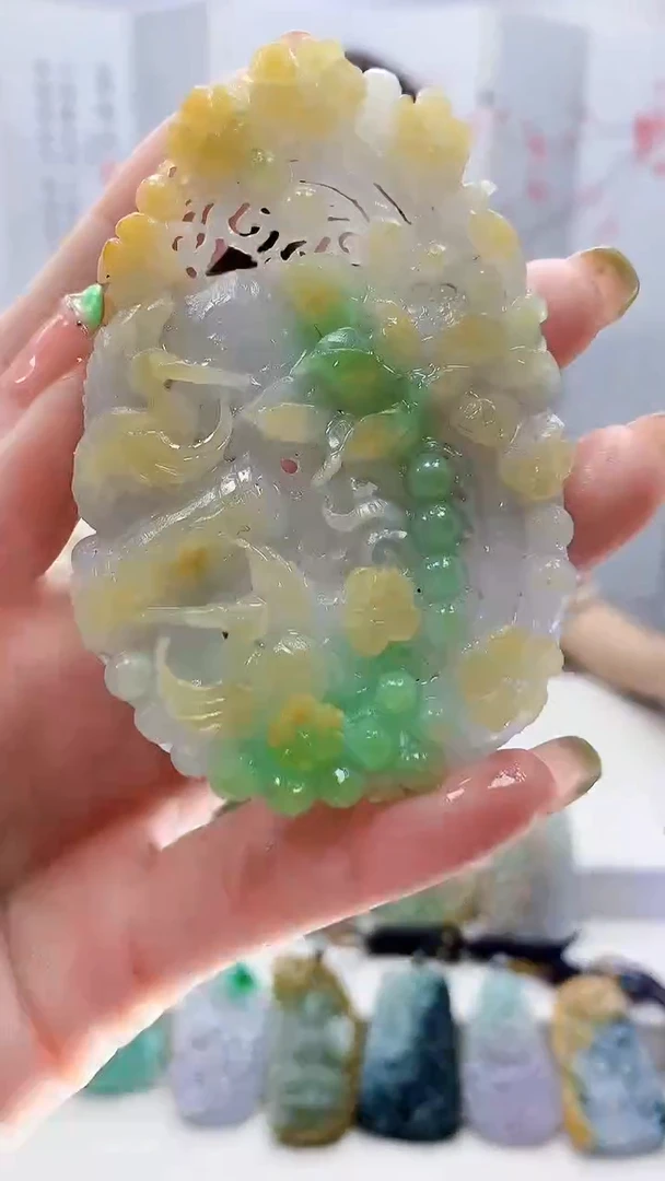 未镶嵌定制翡翠4829ry-毛货挂件100