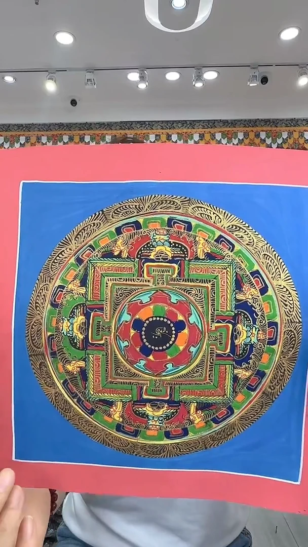 吊坠咒轮纯手绘唐卡{非质量问题不退换}