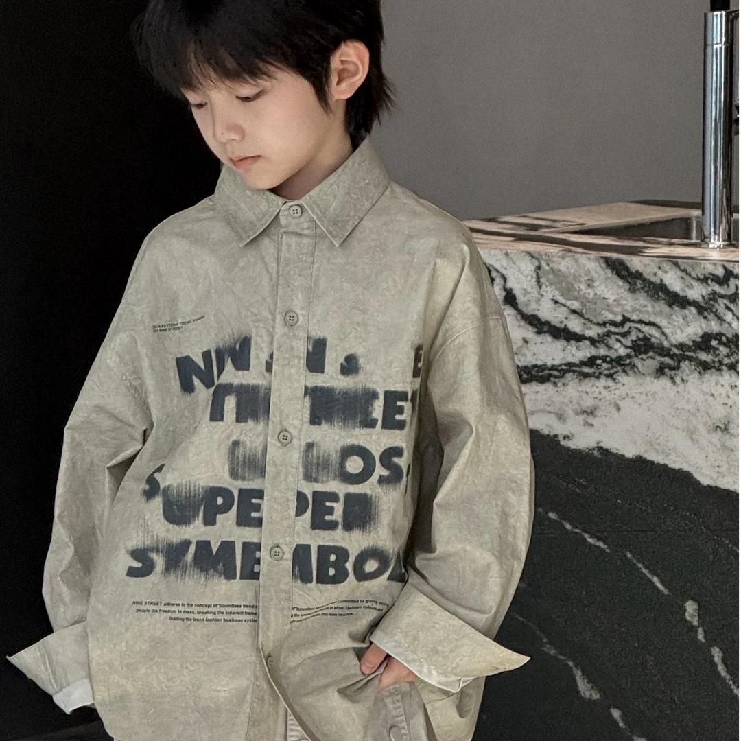 1033新款休闲衬衫男童