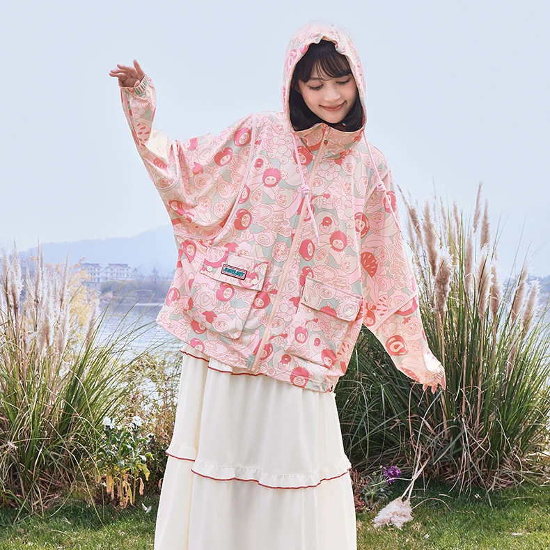 【有机维C】B.Duck小黄鸭2025春夏新款多彩数码满印防晒服外套