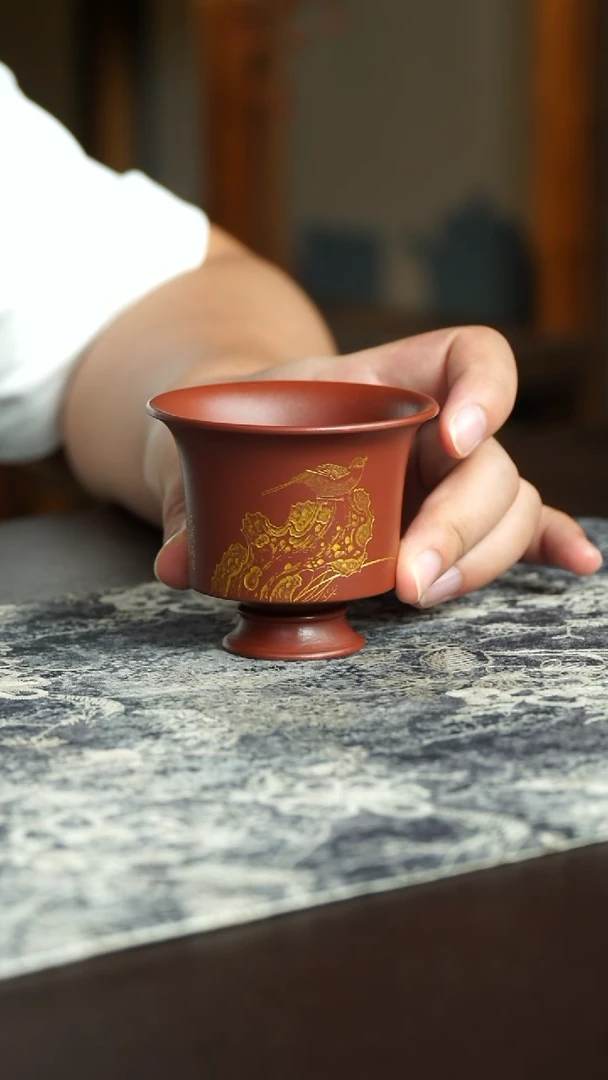 茶杯紫砂100号宜兴紫砂原矿作品