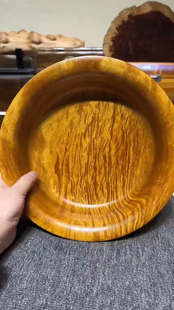 金丝楠木老料 满水波厚盘28/8.1