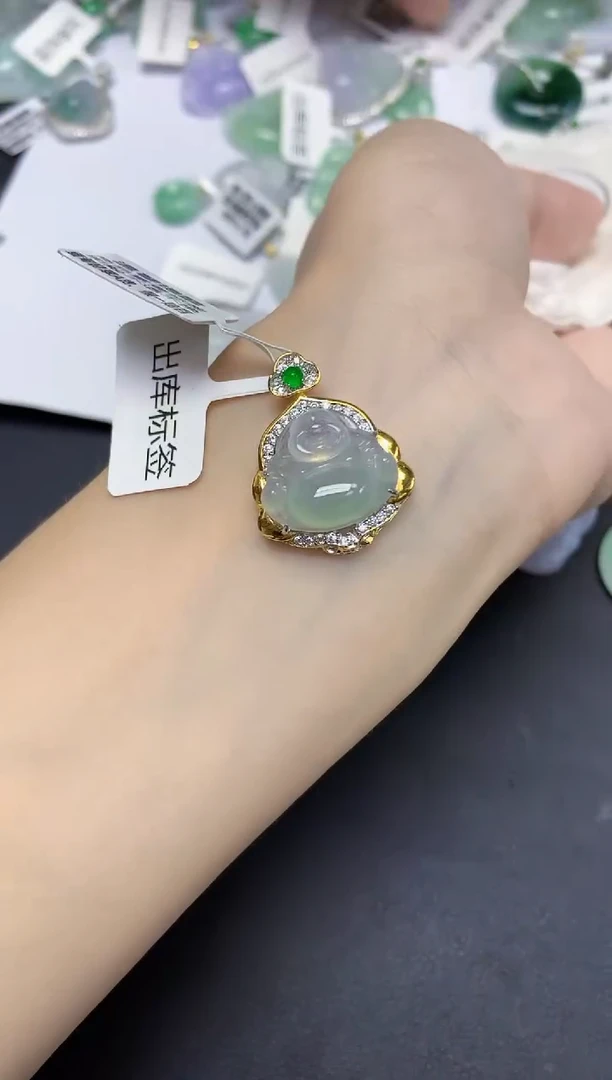 颈饰未镶嵌翡翠天然缅甸翡翠A货多样性发一件