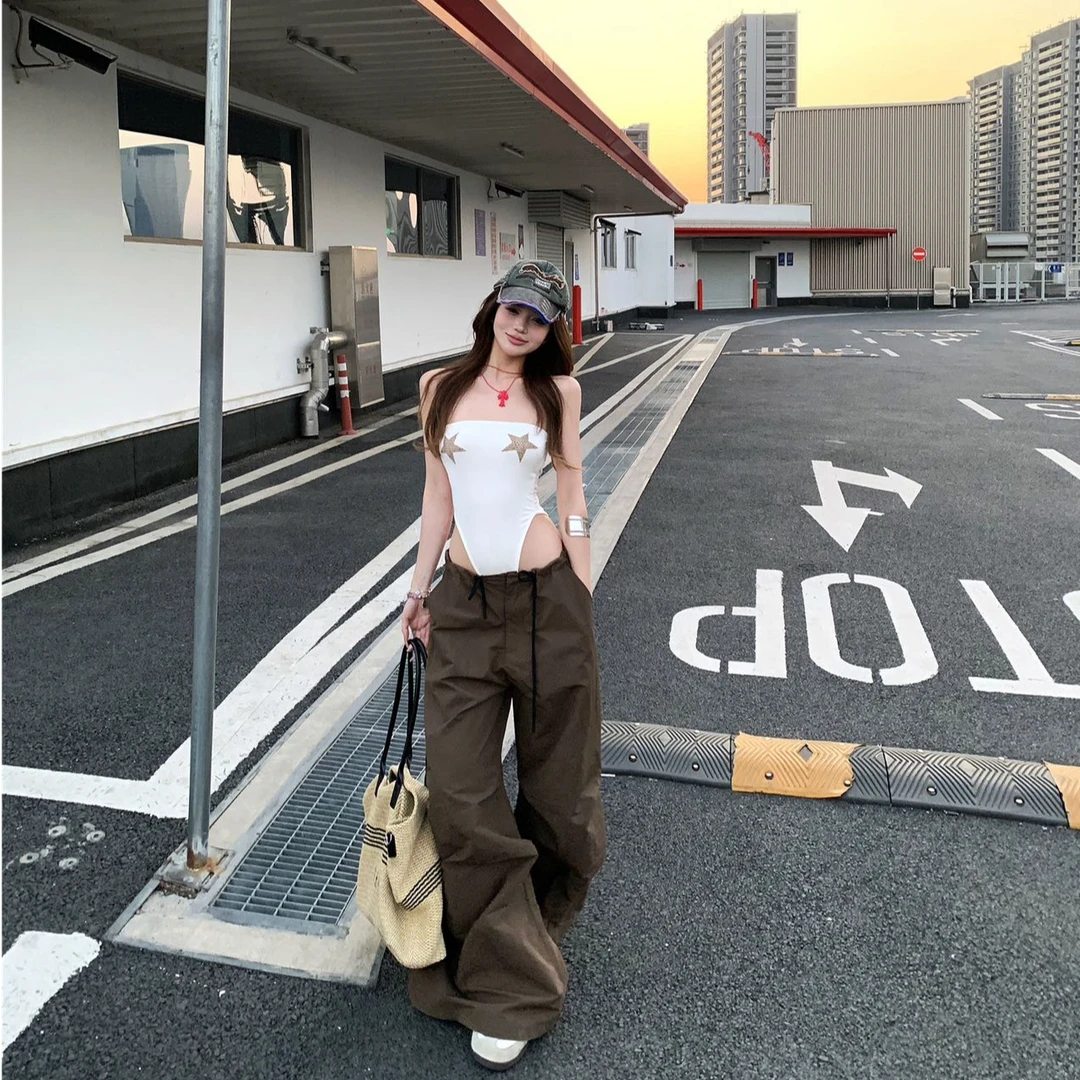 2025夏季新款时尚套装气质显瘦洋气休闲性感辣妹抹胸连体衣长裤女