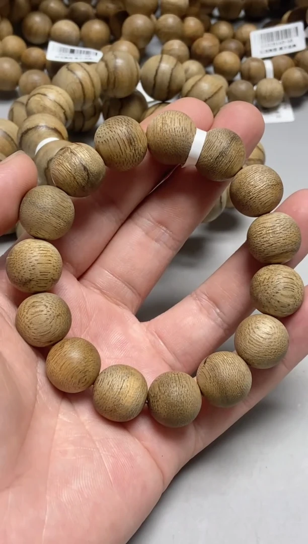 手串沉香文莱圆珠单圈1.5虫漏多样性发其一