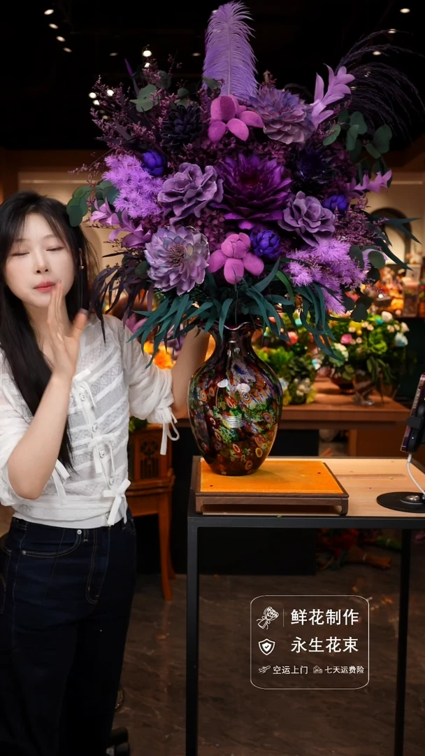 琉璃手工艺品手工花器花束空运包邮送货上门-以图片为准