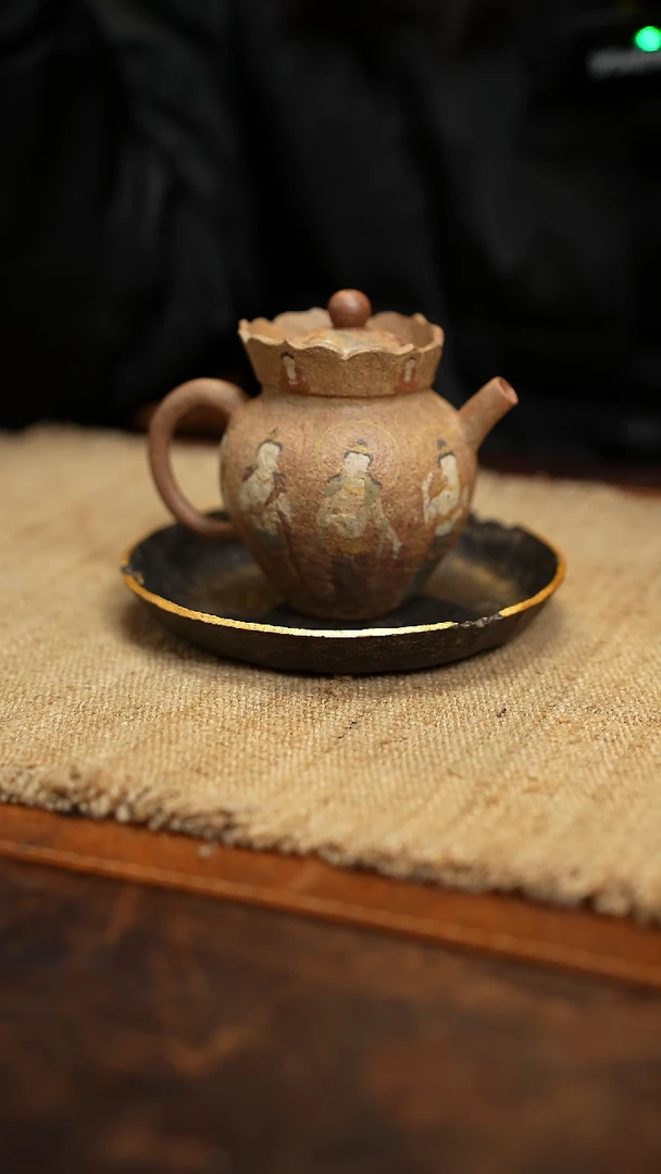 【闪购商品】冉物手作锡打描金壶承...y..