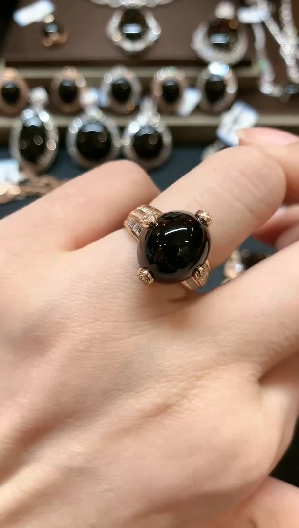 【闪购商品】翡翠戒指18K金镶嵌b117不退换