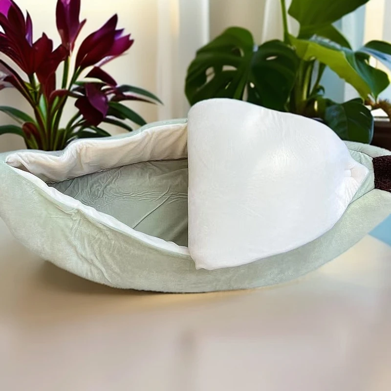 宠物窝香蕉造型舒适保暖半封闭猫窝狗窝香蕉船