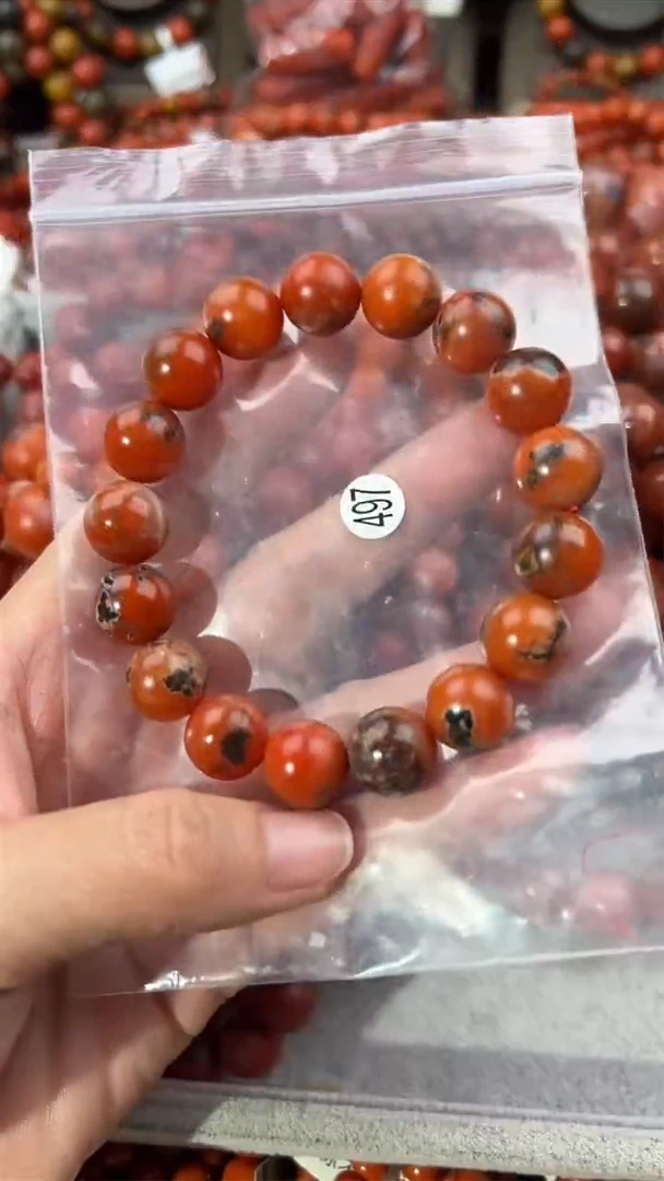 南红玛瑙手串未镶嵌12+