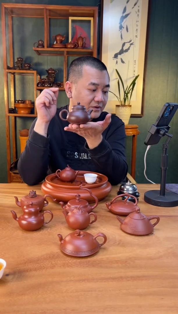 【闪购商品】紫砂茶壶陈泽腾100cc黑金刚潘壶