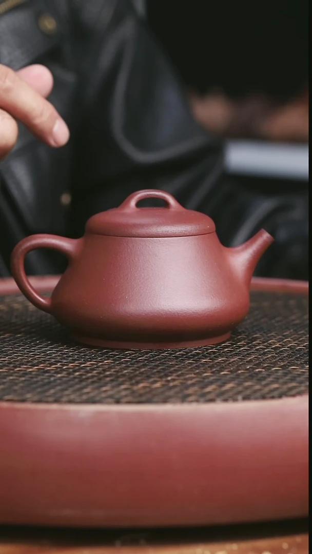 茶壶紫砂8号平台底槽清趣瓢240CC微微暇