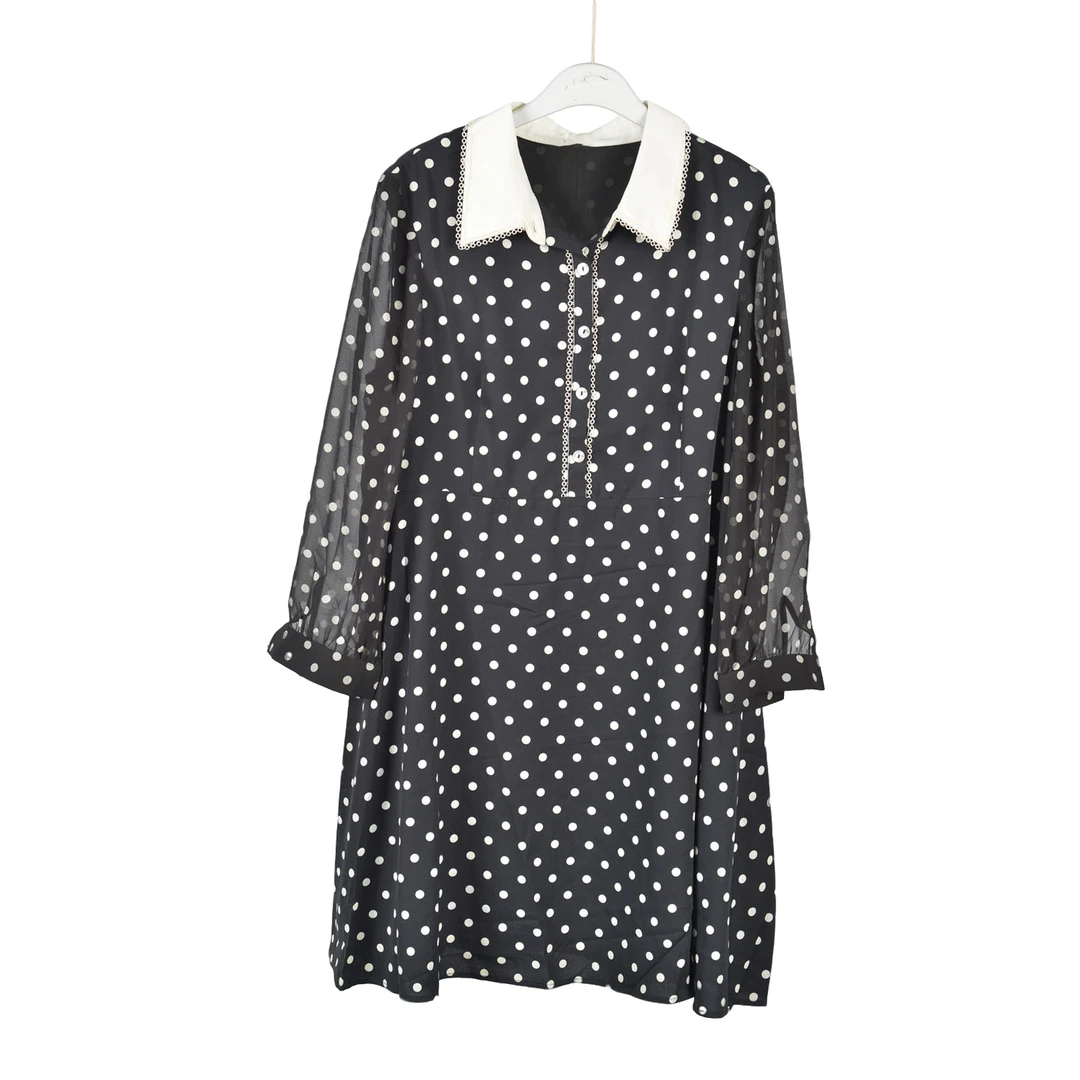 GPE4【专柜X捡漏】大码女装QaC-连衣裙7933黑白