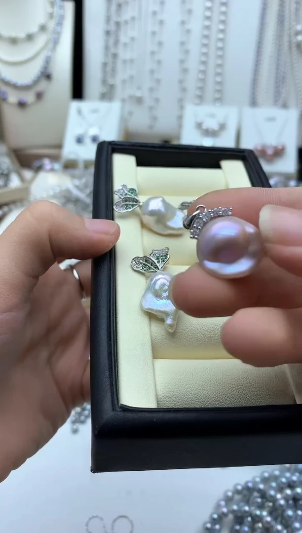 吊坠(不含链)银S925镶嵌淡水珍珠多样性发其一