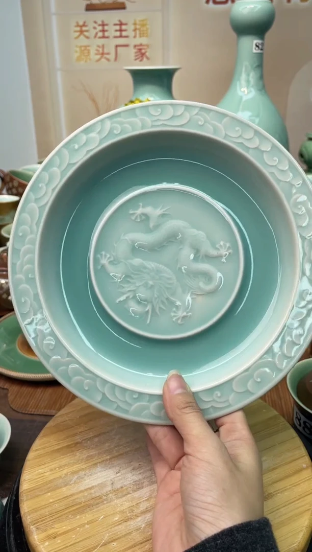 瓷纯手工 特价福利 微瑕 慧仙青瓷