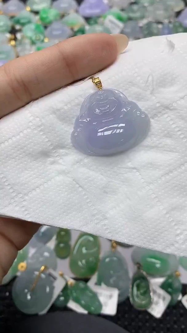 颈饰18K金镶嵌翡翠11111111111