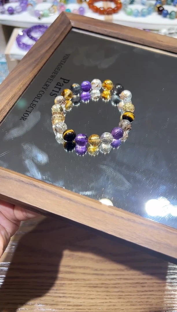 未镶嵌手链紫晶紫水设计款(土火系