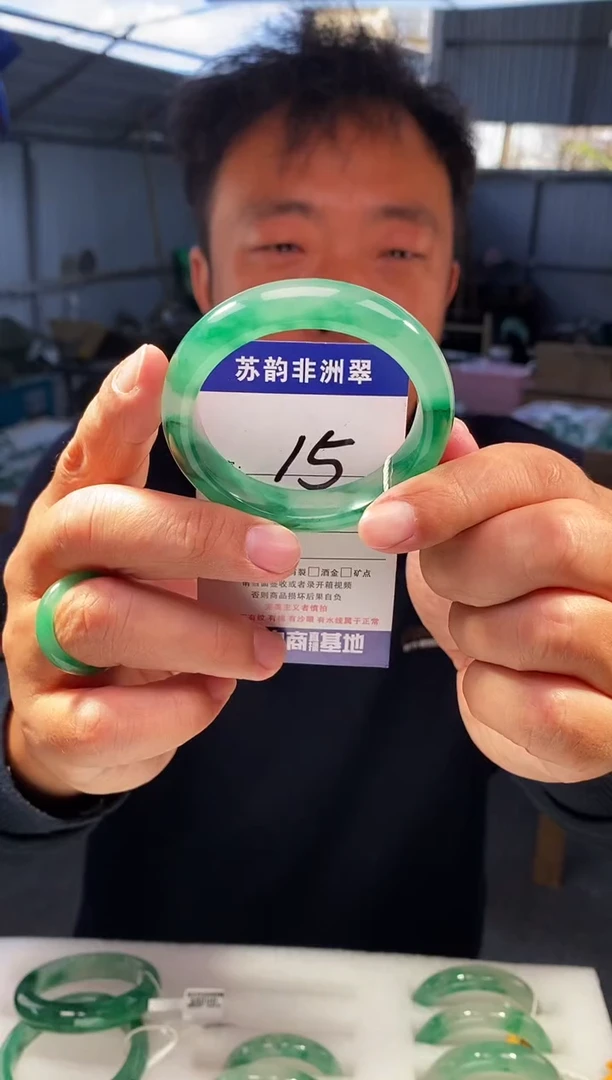 未镶嵌手镯石英质玉（非洲翠）51+