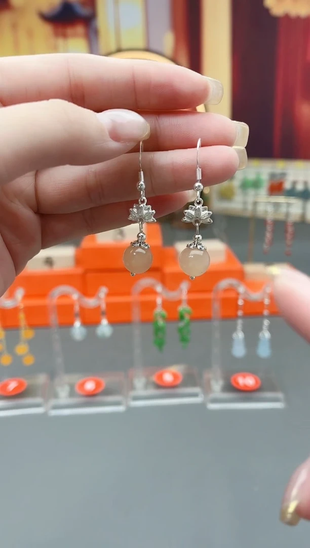 未镶嵌耳钉玛瑙/玉髓234