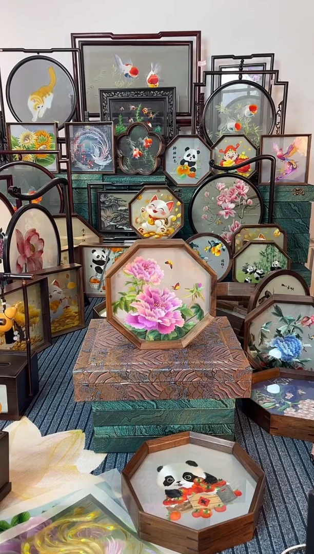 刺绣刺绣双面绣摆件