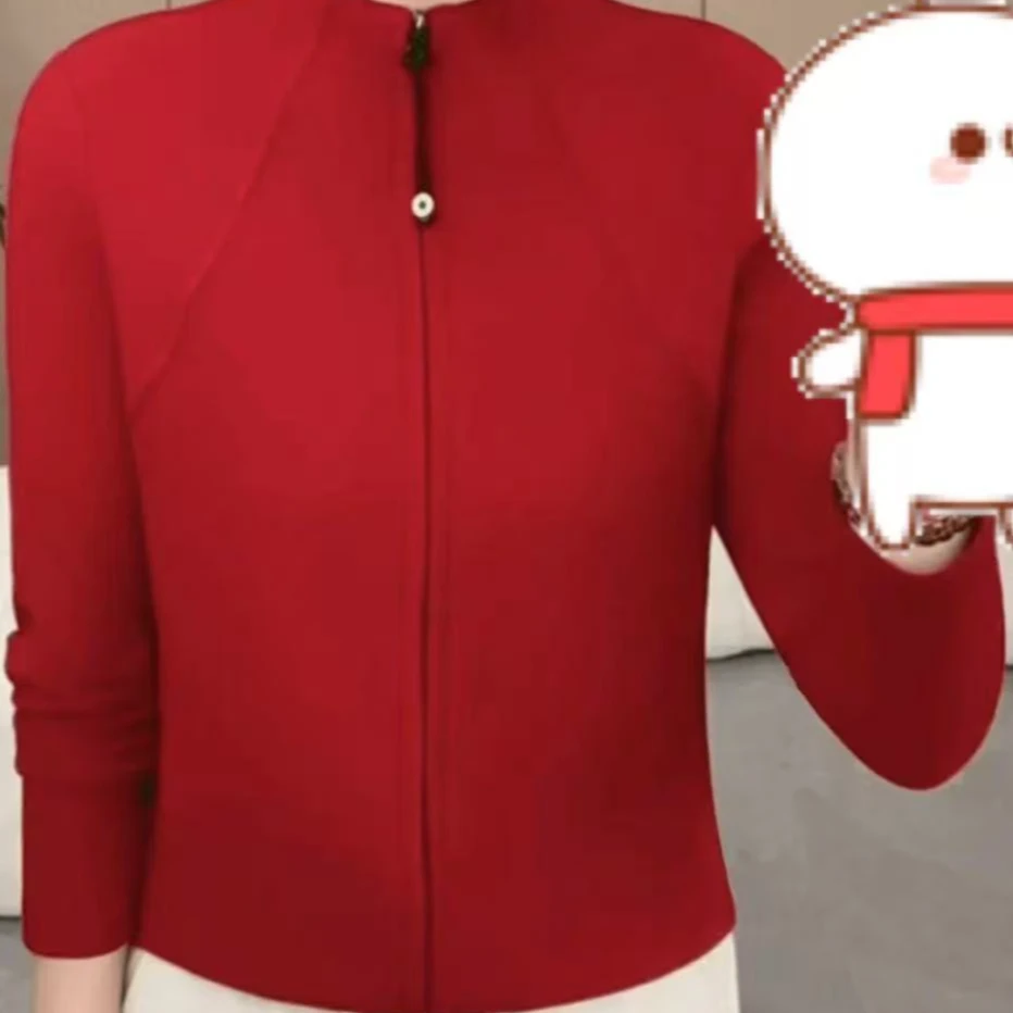 【春节不打烊48小宁】2025春秋新年新款德绒拉链时尚女士开衫