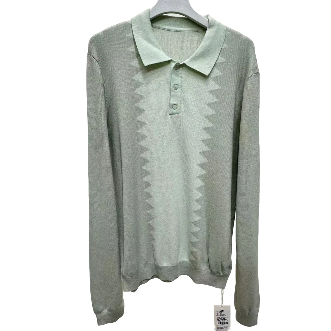 【043】POLO领半开襟套头衫女休闲通勤针织