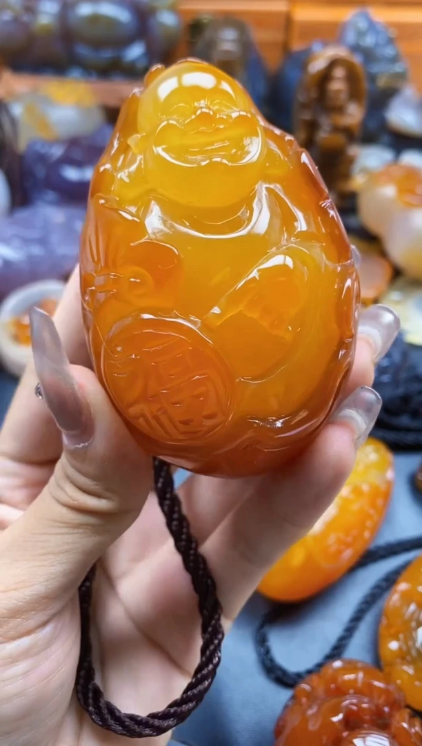 玛瑙/玉髓挂件未镶嵌一**思ll