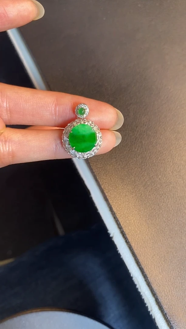 吊坠(不含链)银S925镶嵌翡翠1