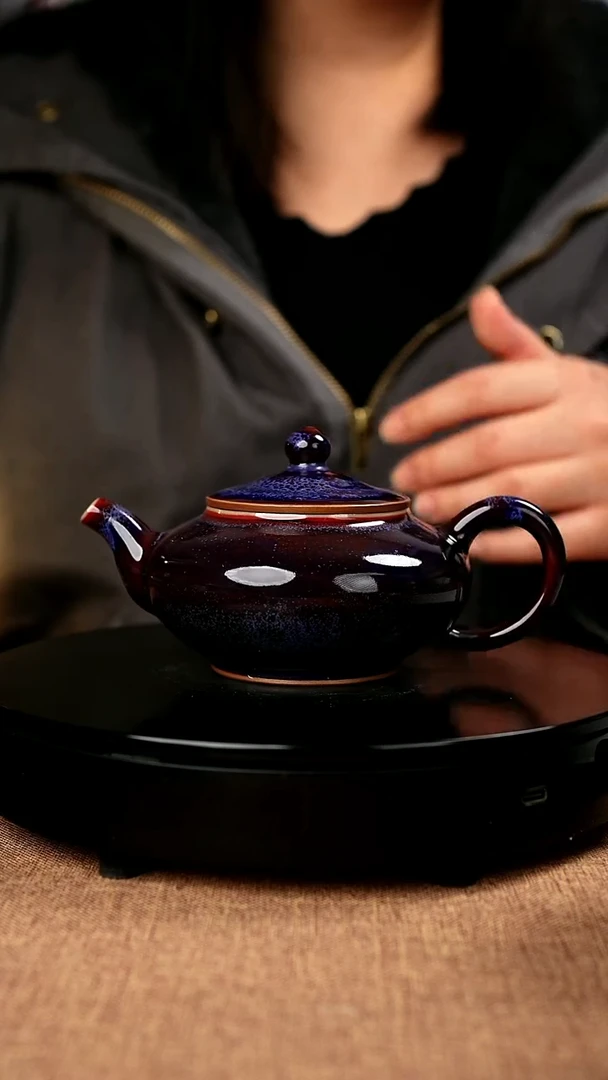 【闪购商品】671#国工一级品原矿钧瓷炉钧釉如意壶