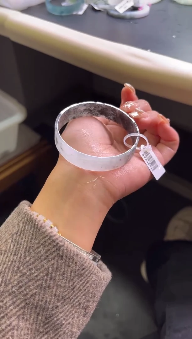 未镶嵌手镯定制翡翠54-55半山水乌鸡「定制不退不换」