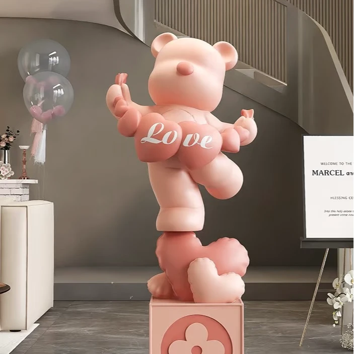 饼干新款客厅玄关网红装饰品轻奢电视柜酒柜卡通摆件公仔