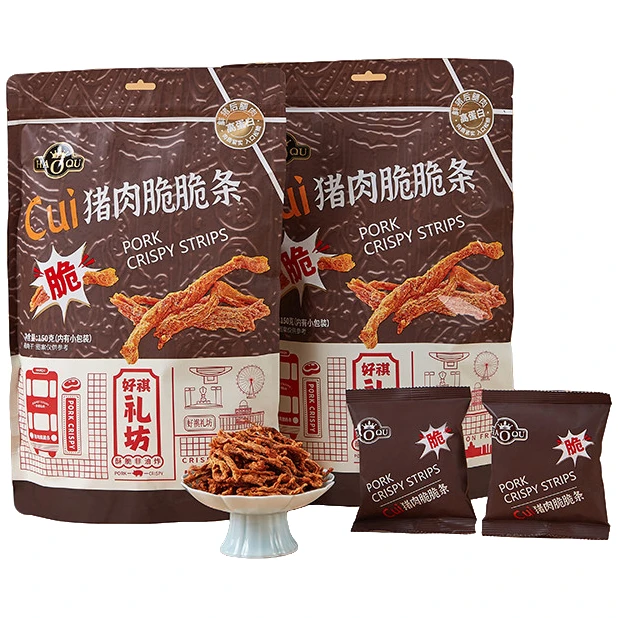 解馋小零食健康脆脆猪肉铺香脆肉松条肉干乾小包装休闲零食150g*2