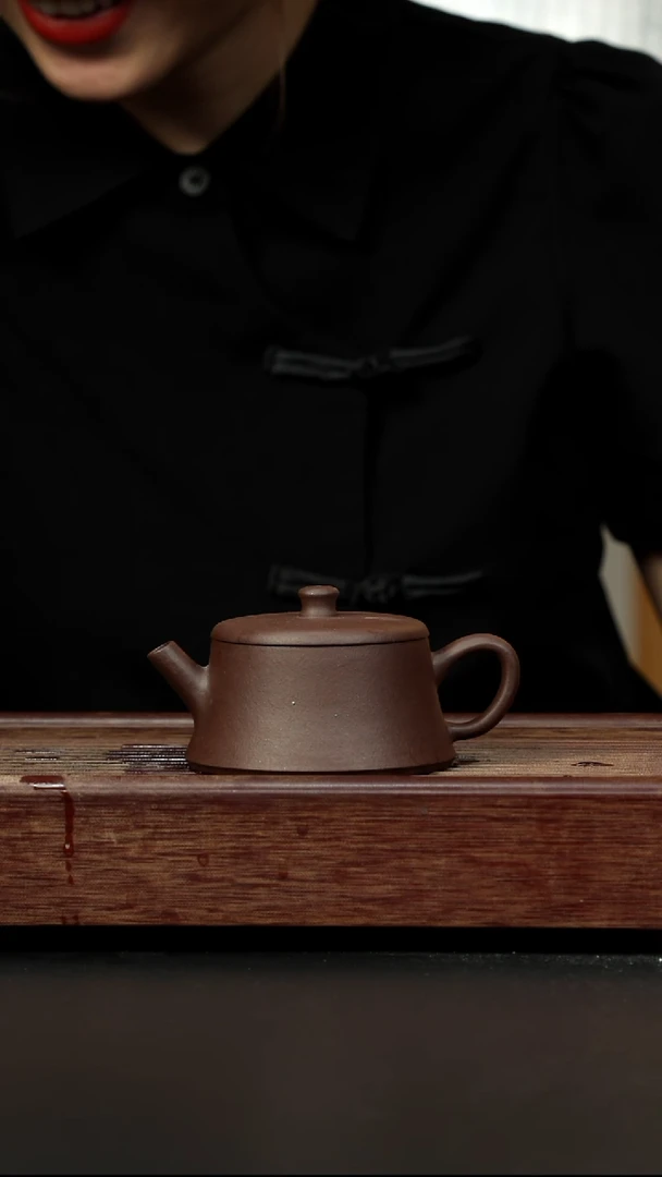 紫砂茶壶老紫泥 云柱