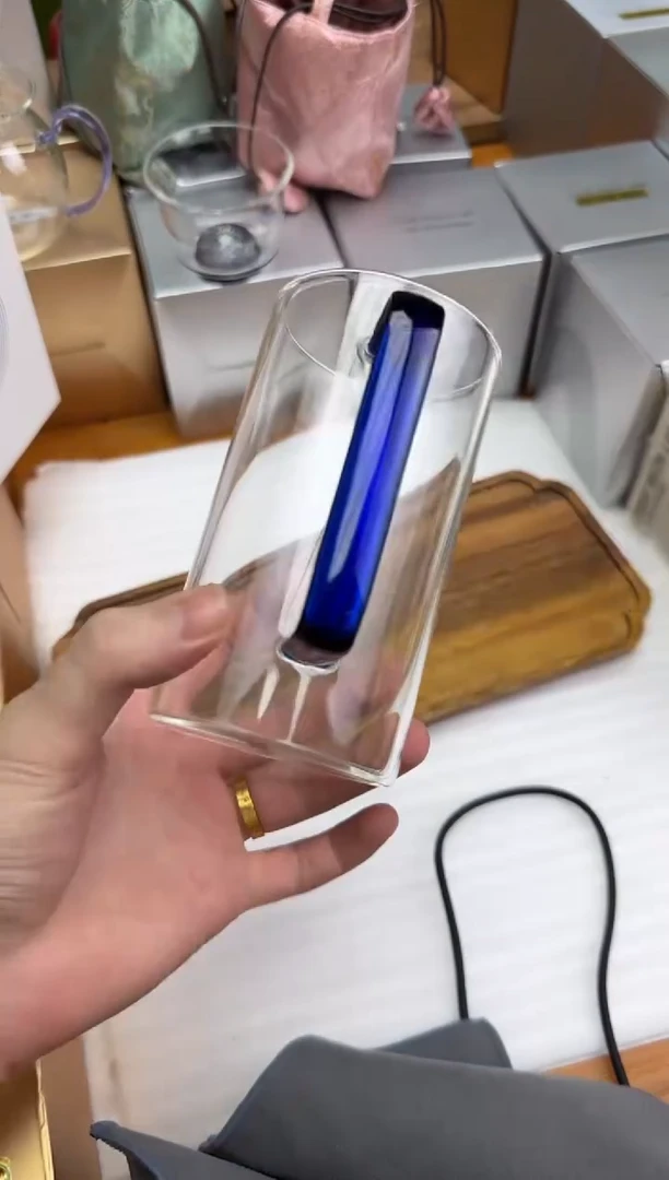 风谜金标绿茶杯宝蓝色