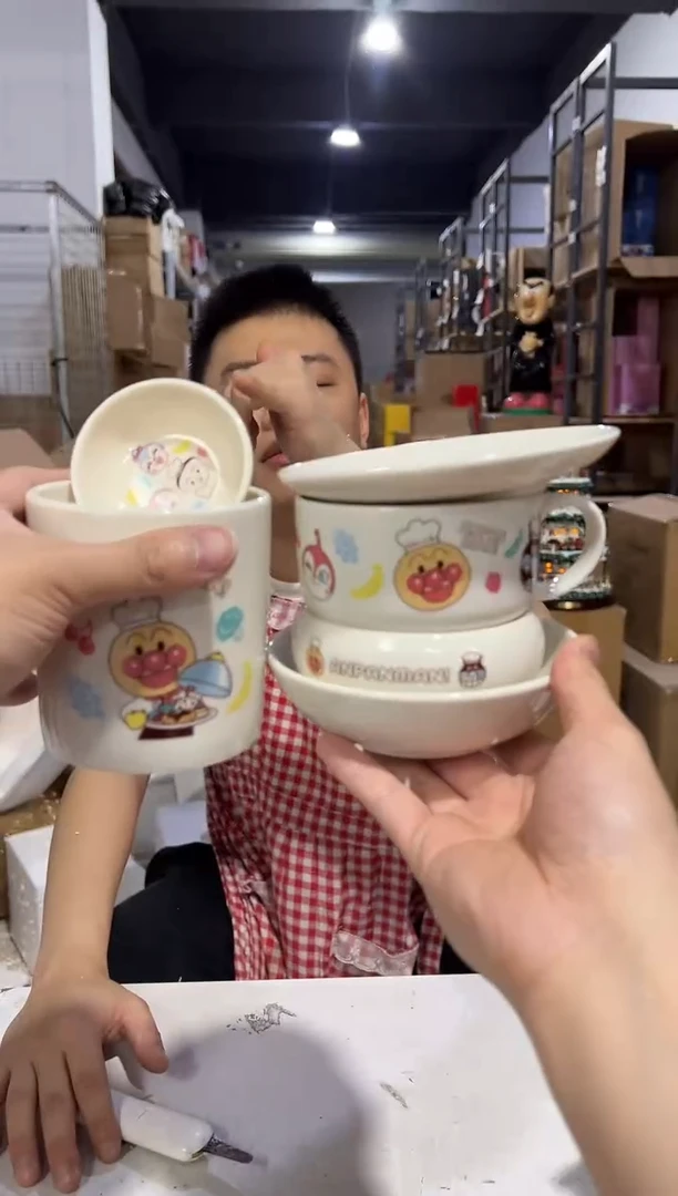 瓷片面包超人餐具6件套