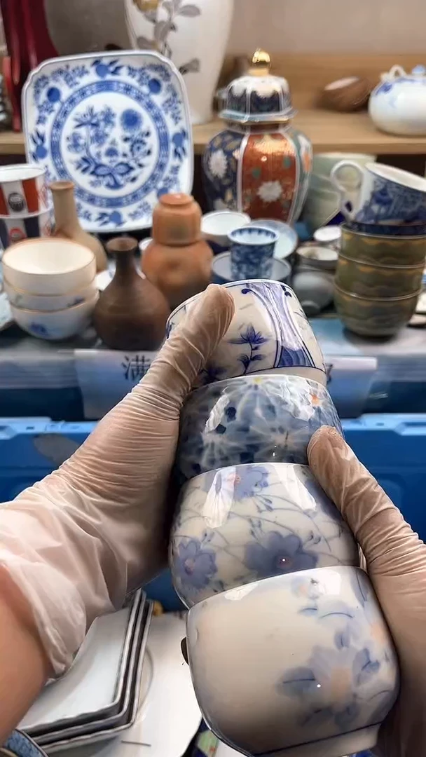 瓷片英歌瓷器满19.9包邮