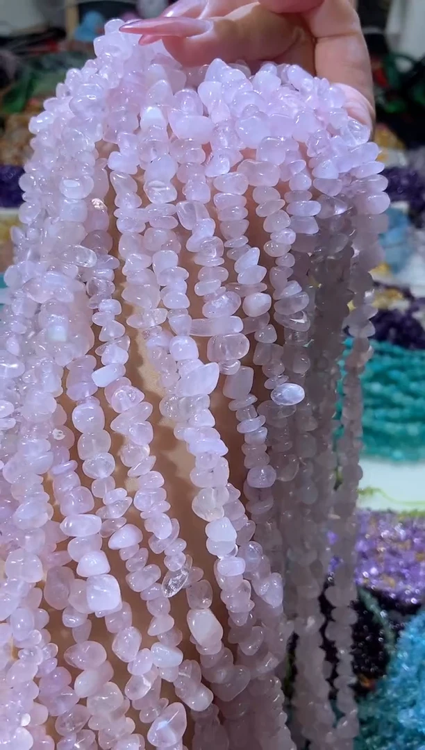 水晶珠宝半成品未镶嵌粉水晶