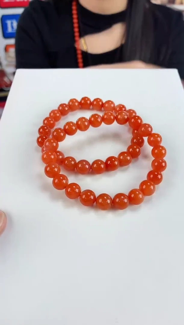 未镶嵌保山手串8mm南红玛瑙【多样式发其一】