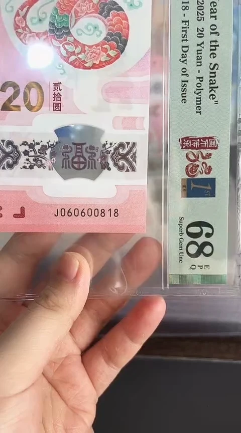 【闪购商品】塑料蛇钞单张060600818PMG68分