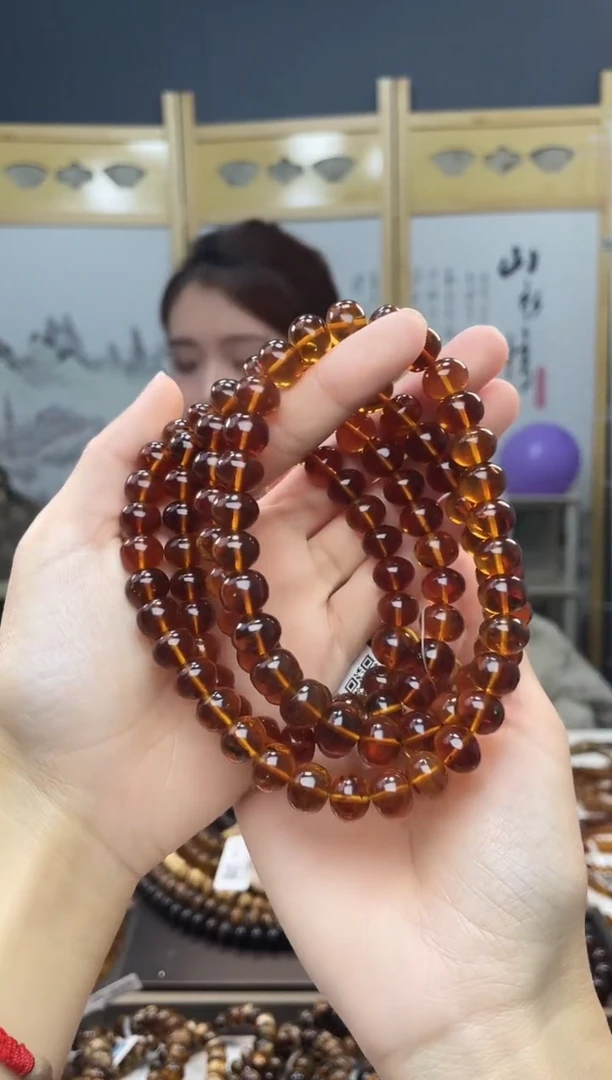 【闪购商品】琥珀裸石未镶嵌10+樱桃红108