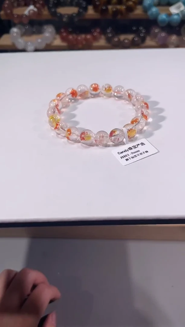 未镶嵌手链水晶A379锦鲤胶花手链9