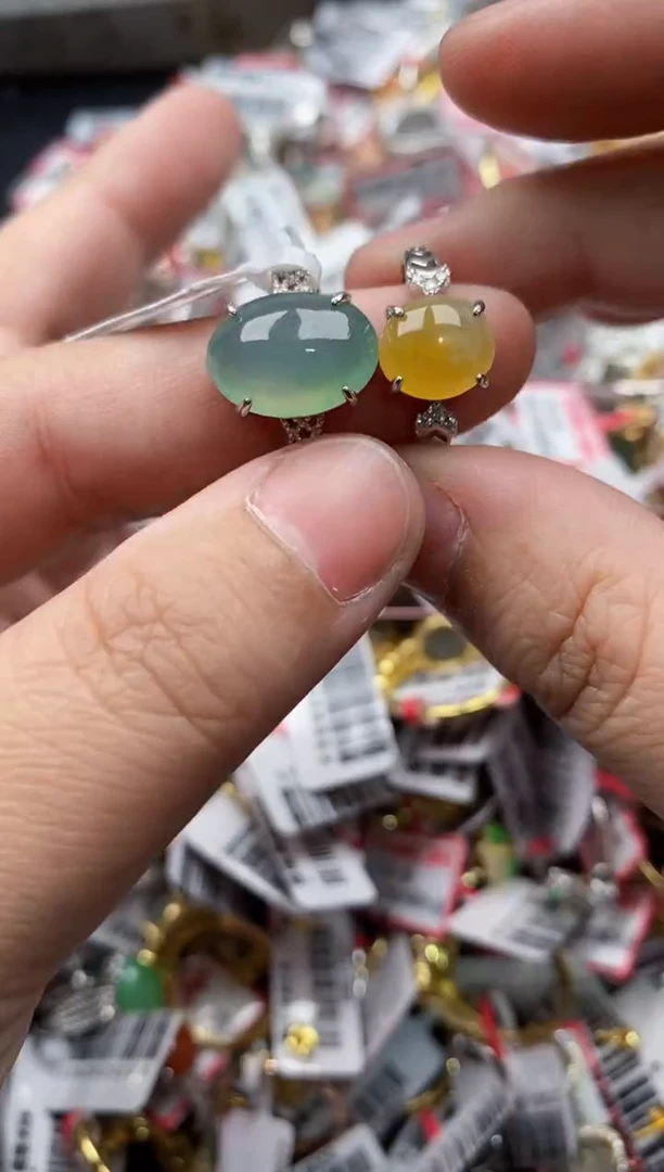 【闪购商品】翡翠戒指银S925镶嵌55555---9