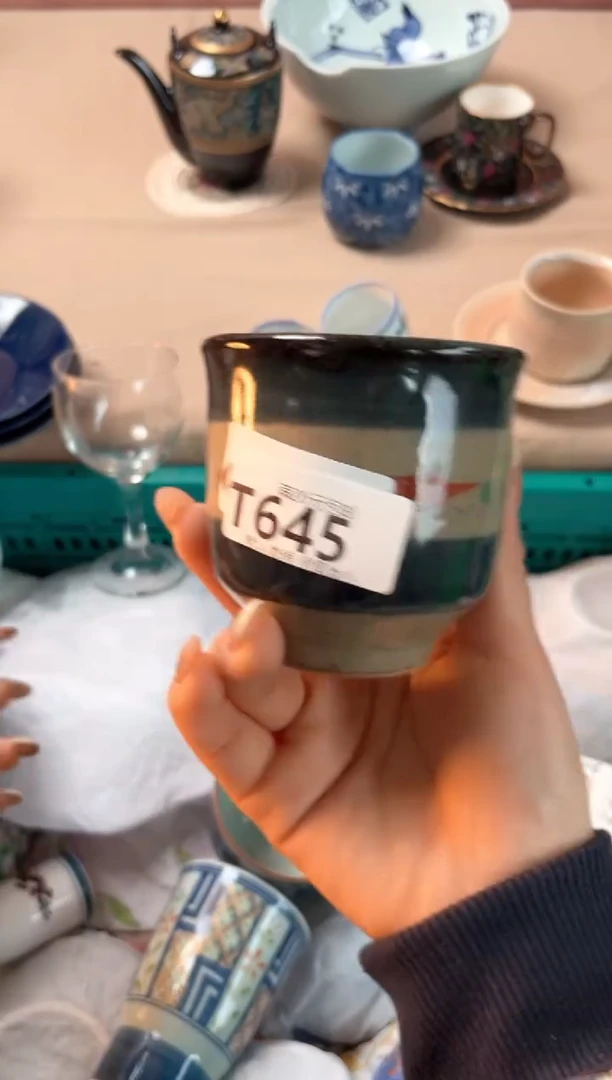 瓷片黄*珺瓷器瓷器T645