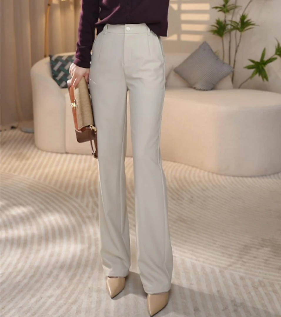 【蓝鲸气质显瘦】春夏薄款天丝醋酸亲肤柔软直筒裤显瘦垂坠