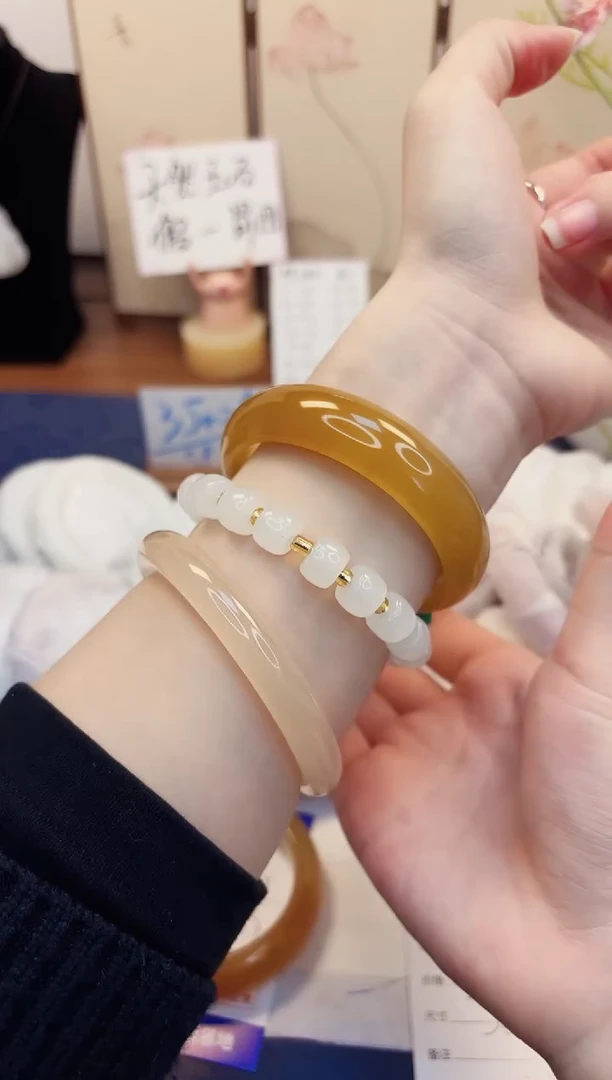【闪购商品】石英质玉手镯未镶嵌149-财气镯-圈口58