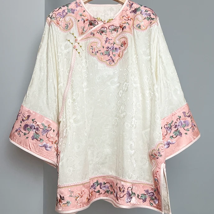 【十三郎】2025真丝斜襟上衣241165