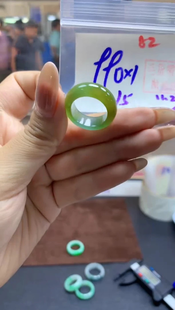 未镶嵌定制翡翠戒圈#990元-毛货需精细抛光