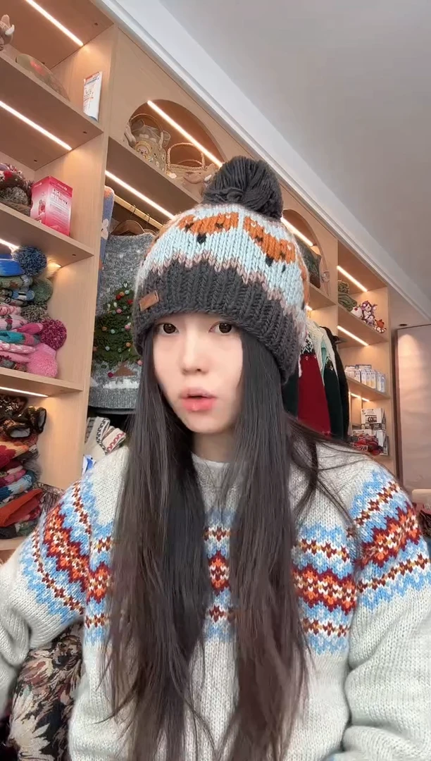 羊毛灰蓝狐狸帽