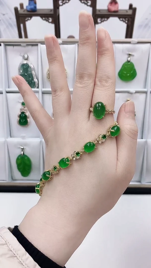 合金两件套玛瑙/玉髓颜色微差纹路随机